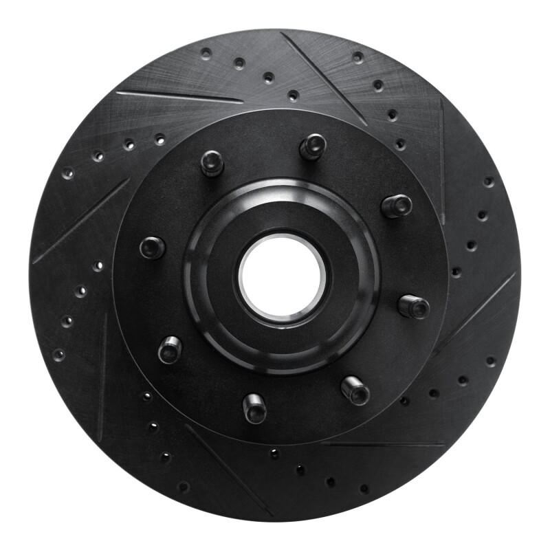 Ford F-350 Super Duty Brake Rotor (1) - Front Right - R1 Concepts - Drilled & Slotted - Black - `05-`07 Ford F-350 Super Duty Brake Rotor (1) - Front Right - R1 Concepts - Drilled & Slotted - Black - `05-`07